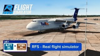 RFS  Real flight simulator FedEx  Narita intl to Bangkok intl  Lockheed CB Galaxy  FHD [upl. by Atterehs]