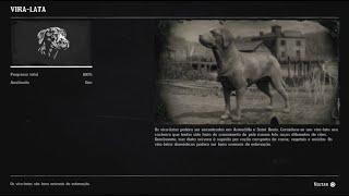 RED DEAD REDEMPTION 2 COMPÊNDIO ANIMAIS  CACHORRO VIRA LATA 50178 [upl. by Oliric]