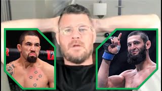 Michael Bisping reaction to Dana White announcing Khamzat Chimaev vs Robert Whittaker [upl. by Eladal]