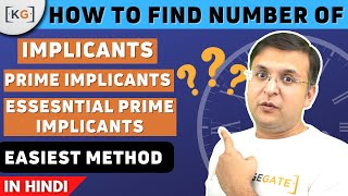 Part  310 How to find number of Implicants  Prime Implicants  Essential Prime Implicant in Hindi [upl. by Baalbeer746]