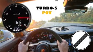 PORSCHE 911 TURBOS POV  GERMAN AUTOBAHN [upl. by Nirak450]