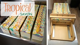 FABRICATION Savon à froid  DÉCOUPE 🍍 tropical 🍍 Flow  La savonnerie [upl. by Adi]