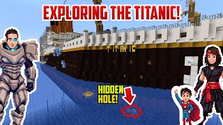 Minecraft EXPLORING THE TITANIC Part 2 [upl. by Stoughton748]