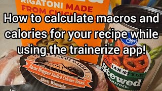 How to calculate macros and calories for your recipe while using the trainerize app [upl. by Yatnohs]