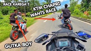 KTM chapri rider want to race with me 😱  squids wants race [upl. by Breeze990]