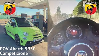 POV ABARTH 595 C COMPETIZIONE SOUND ACCELERATION City drive 180HP MONZA EXHAUST [upl. by Gapin]