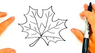 Cómo dibujar una Hoja de Otoño paso a paso  Dibujo fácil de Hoja de Otoño [upl. by Madelene]