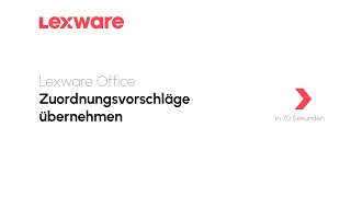 Zuordnungsvorschläge übernehmen  Lexware Office erklärts [upl. by Neeroc75]