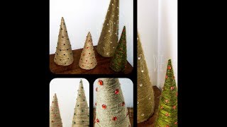 DIY Árbol de Navidad con cuerda o lana [upl. by Llerdnek]