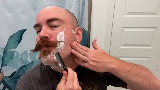 ShaveSmith Kamisori Beard Shave With and Against The Grain [upl. by Yelssew287]