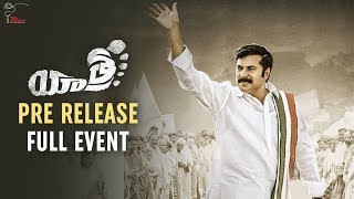 Yatra Pre Release Event  YSR Biopic  Mammootty  Jagapathi Babu  Anasuya  Mahi V Raghav [upl. by Ycinuq571]