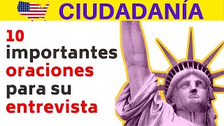 10 importantes oraciones para su entrevista de ciudadanía americana [upl. by Amalea]