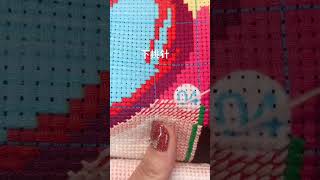 Cross stitch up and down picking stitches in slow motion [upl. by Celinda]