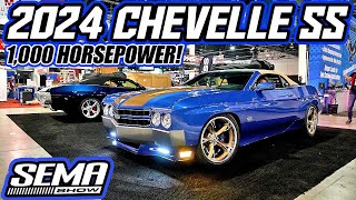 2024 Chevelle SS Convertibles at SEMA 2023  1000 HP AND SOUNDS NASTY 70SS Built by TransAM Depot [upl. by Ebocaj]