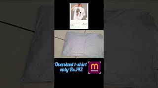 Oversized tshirt only Rs142 from Meesho😍❤️‍🔥🫶 shehnaz gill new song youtube shorts meesho [upl. by Ennairod125]