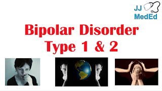 Bipolar Disorder Type 1 vs Type 2  Risk Factors Symptoms Diagnosis Treatment [upl. by Anitac826]