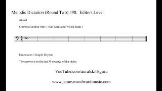 Melodic Dictation 98 R2  Stepwise Atonality [upl. by Aicenev616]