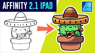 Design Anything Without PEN TOOL  Beginner in Affinity Designer 21 iPad [upl. by Krever]