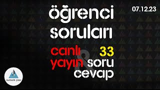 Numerik Çizer Öğrenci Soruları  Canlı Yayın amp Soru Cevap  33 [upl. by Allerie623]