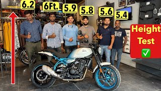 Royal Enfield Guerrilla 450 Seat Height Test  5 Ft To 6 Ft  Minimum Height Requires [upl. by Inor]