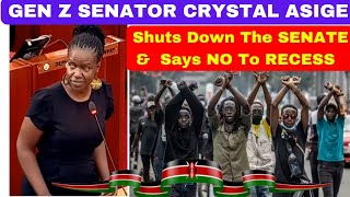 GEN Z SENATOR CRYSTAL ASIGE SHUTS THE CHAMBERS DOWN WITH STRONG NO TO SENATE RECESS 🔥MUST LISTEN🔥 [upl. by Harald]