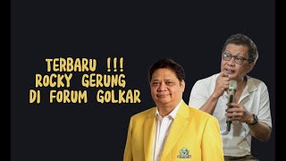 Rocky Gerung NEKAT Beri Kuliah Di Golkar Institut Hingga Airlangga Hartarto Keluar Dari Ruangan [upl. by Emad]