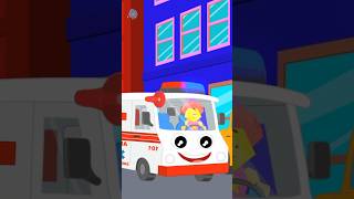 Wheels On The Ambulance shorts nurseryrhymes kidssongs preschool mrshape [upl. by Neerhtak906]