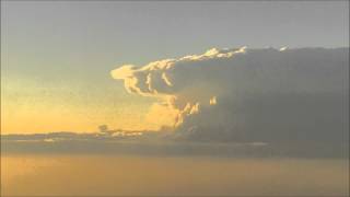 Fantastic Cumulonimbus cloud anvil top shows 4 faces  Gewitterwolke zeigt 4 Gesichter am Amboss [upl. by Tuppeny33]