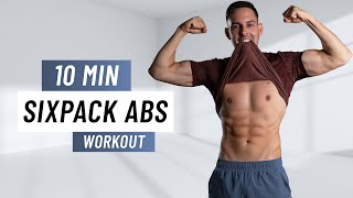 10 MIN SIXPACK ABS WORKOUT  At Home Total Core Routine No Equipment [upl. by Bessy]