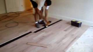 Hardwood floor installation [upl. by Ecertak103]