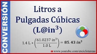 Convertir Litros a Pulgadas Cúbicas L a in3 [upl. by Lasser]