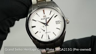 Grand Seiko Heritage Snow Flake SBGA211G Preowned [upl. by Thor]