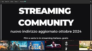 Streamingcommunity nuovo indirizzo aggiornato 2024 con guida [upl. by Legra516]