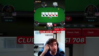 Brutal Runout With Bottom Set poker clubgg pokeronline gambling casino trending shorts [upl. by Igor]