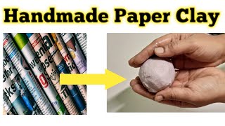 How to make Paper Clay Easy  Paper Clay Tutorial  Newspaper Clay  Best Paper Clay Recipe [upl. by Elvyn]