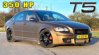 VOLVO S40 T5 BIG TURBO  REVIEW on AUTOBAHN [upl. by Dorina]