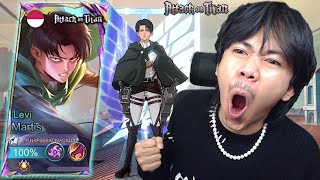 REVIEW SKIN LEVI MARTIS ATTACK ON TITAN X Mobile legends [upl. by Ocisnarf]