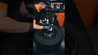 How to clean a wheel rim of rust and paint it  AUTODOC autodoc [upl. by Wolliw250]