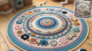 The most beautiful crocheted rugs made of wool sharing ideascrochet knitting [upl. by Enisamoht867]