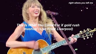 Taylor Swift  This Is What You Came For X gold rush mashup Live From Liverpool  Türkçe Çeviri [upl. by Tony]