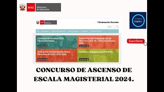 CONCURSO DE ASCENSO DE ESCALA MAGISTERIAL 2024 RVM N° 0772024 [upl. by Salot875]