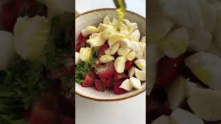 Tomate Mozzarella Salat gesund schnell und mega einfach Salat Ideen Italienische rezepte [upl. by Eyahsal]