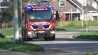 Brandweer Kesteren TS 088231 Prio 1 Panderweg Lienden BR Agrarische [upl. by Sedda]