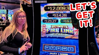 LETS GO WE PLAY 3 ULTIMATE FIRE LINK SLOT MACHINES At Harrahs Today games casino gaming [upl. by Dnanidref]