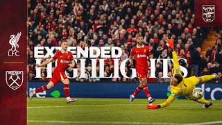 Extended Highlights  Five goals as Reds progress in Carabao Cup  Liverpool 51 West Ham [upl. by Elisabetta]