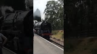 70013 Oliver Cromwell arriving in to Rothely on a visit to the GCR train greatcentralrailway [upl. by Strohben]