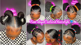 🎀🫧💕𝐂𝐮𝐭𝐞 𝐚𝐧𝐝 𝐄𝐚𝐬𝐲 NATURAL 𝐡𝐚𝐢𝐫𝐬𝐭𝐲𝐥𝐞𝐬  slayed Pinterest hairstyles  slayed edges 🎀🫧🌸 [upl. by Olia]