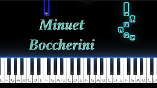 Minuet  Boccherini  Easy [upl. by Orpheus374]