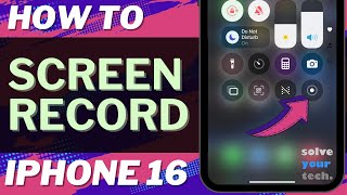 How to Screen Record on iPhone 16 [upl. by Yirinec]