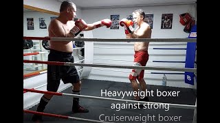 Masters Boxing Heavyweight vs Cruiserweight Fight Sparring [upl. by Anigal]